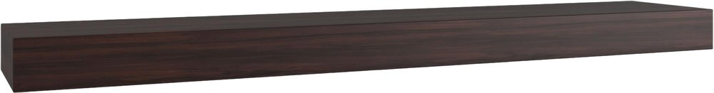 12" Espresso Solid Wood Wall Mounted Floating Shelf