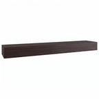 12" Espresso Solid Wood Wall Mounted Floating Shelf