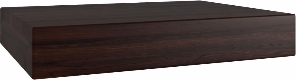 12" Espresso Solid Wood Wall Mounted Floating Shelf