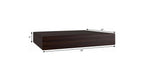 12" Espresso Solid Wood Wall Mounted Floating Shelf
