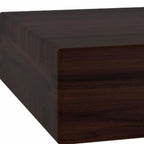 12" Espresso Solid Wood Wall Mounted Floating Shelf