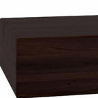 12" Espresso Solid Wood Wall Mounted Floating Shelf