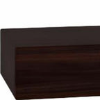12" Espresso Solid Wood Wall Mounted Floating Shelf