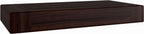 12" Espresso Solid Wood Wall Mounted Floating Shelf