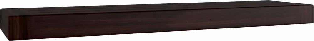 12" Espresso Solid Wood Wall Mounted Floating Shelf