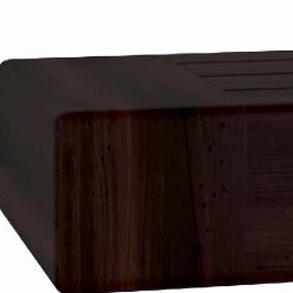 12" Espresso Solid Wood Wall Mounted Floating Shelf