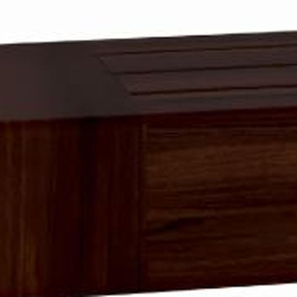 12" Espresso Solid Wood Wall Mounted Floating Shelf