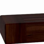 12" Espresso Solid Wood Wall Mounted Floating Shelf