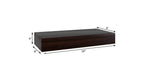 12" Espresso Solid Wood Wall Mounted Floating Shelf