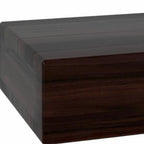 12" Espresso Solid Wood Wall Mounted Floating Shelf