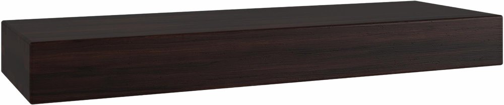 12" Espresso Solid Wood Wall Mounted Floating Shelf
