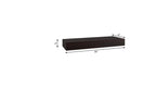 12" Espresso Solid Wood Wall Mounted Floating Shelf