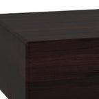 12" Espresso Solid Wood Wall Mounted Floating Shelf