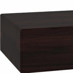 12" Espresso Solid Wood Wall Mounted Floating Shelf