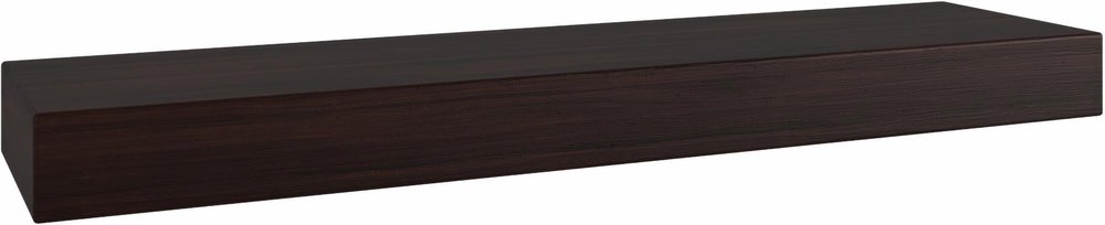 12" Espresso Solid Wood Wall Mounted Floating Shelf