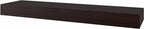 12" Espresso Solid Wood Wall Mounted Floating Shelf