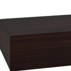 12" Espresso Solid Wood Wall Mounted Floating Shelf