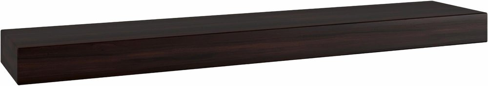 12" Espresso Solid Wood Wall Mounted Floating Shelf