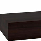 12" Espresso Solid Wood Wall Mounted Floating Shelf