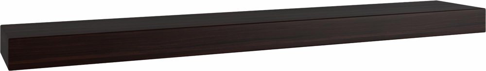 12" Espresso Solid Wood Wall Mounted Floating Shelf