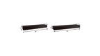 12" Espresso Solid Wood Wall Mounted Floating Shelf