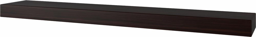 12" Espresso Solid Wood Wall Mounted Floating Shelf