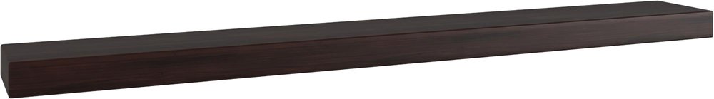 12" Espresso Solid Wood Wall Mounted Floating Shelf