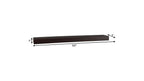 12" Espresso Solid Wood Wall Mounted Floating Shelf