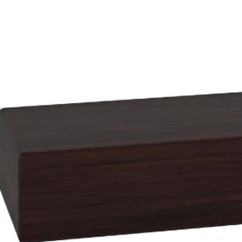 12" Espresso Solid Wood Wall Mounted Floating Shelf