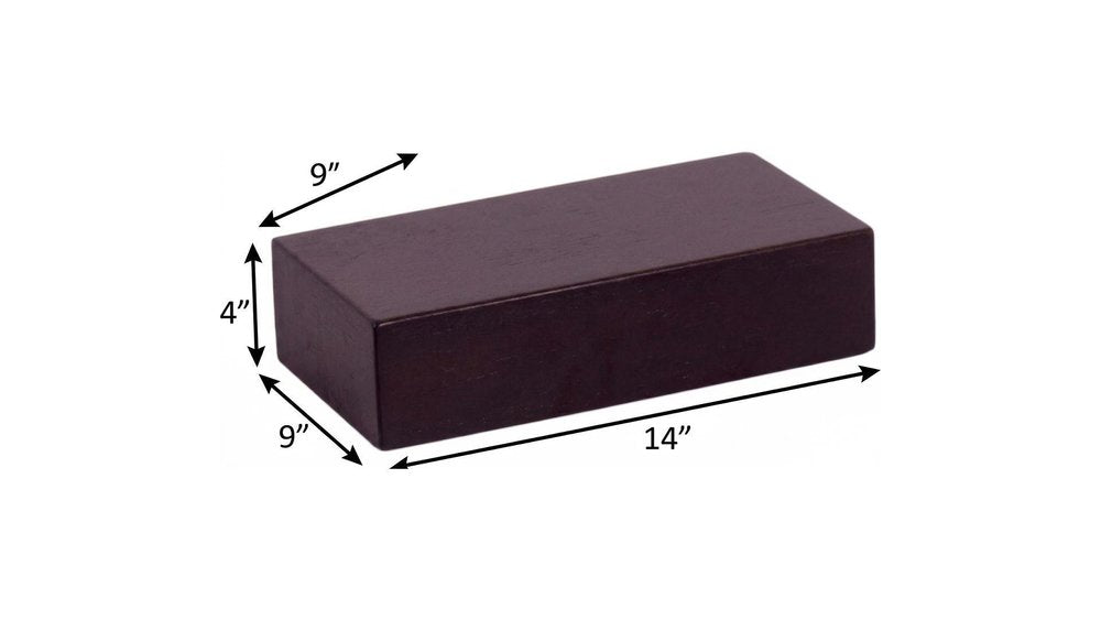 12" Espresso Solid Wood Wall Mounted Floating Shelf