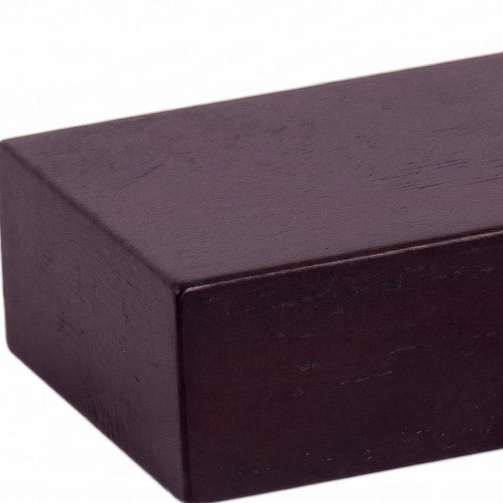 12" Espresso Solid Wood Wall Mounted Floating Shelf