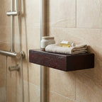 12" Espresso Solid Wood Wall Mounted Floating Shelf