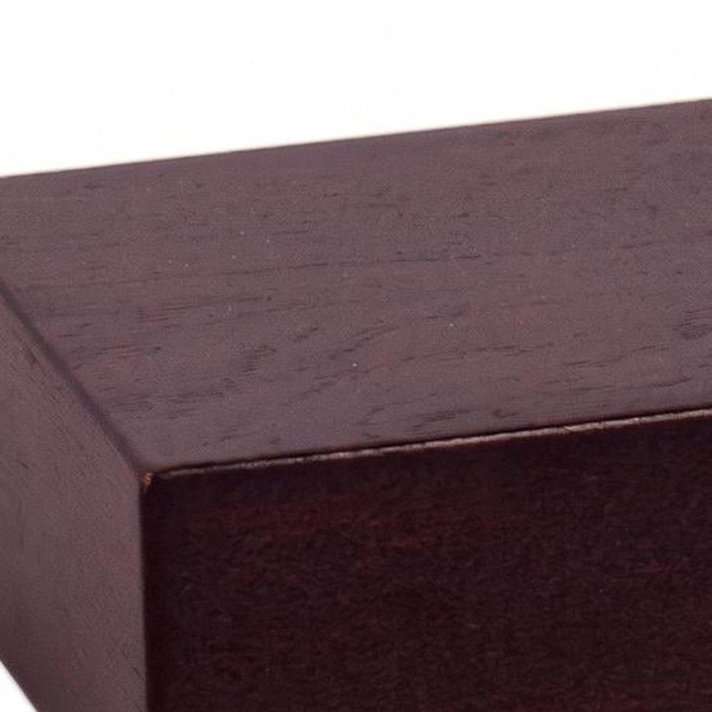 12" Espresso Solid Wood Wall Mounted Floating Shelf