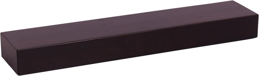 12" Espresso Solid Wood Wall Mounted Floating Shelf