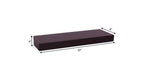 12" Espresso Solid Wood Wall Mounted Floating Shelf
