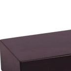 12" Espresso Solid Wood Wall Mounted Floating Shelf