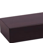 12" Espresso Solid Wood Wall Mounted Floating Shelf