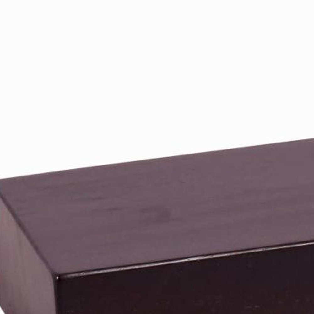 12" Espresso Solid Wood Wall Mounted Floating Shelf