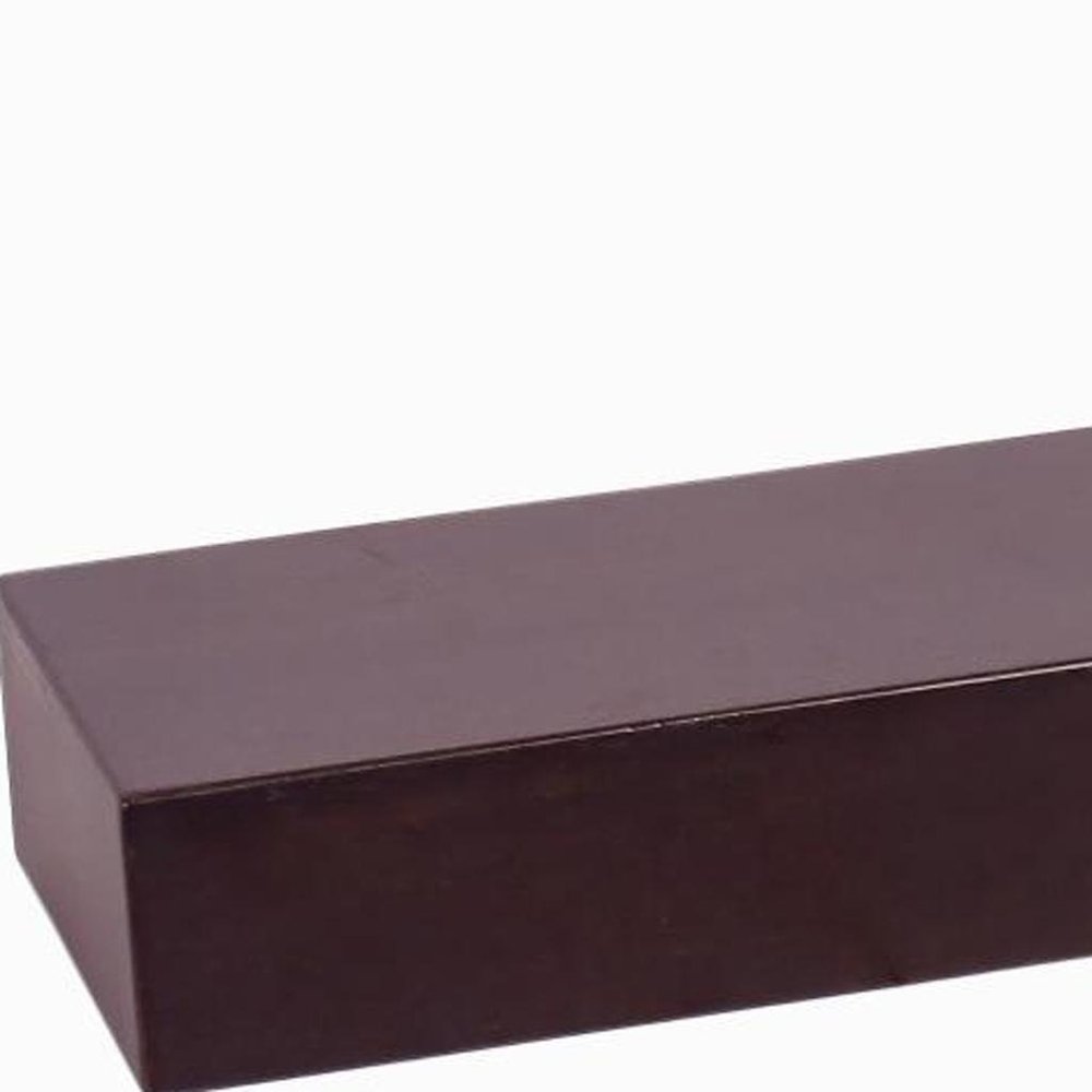 12" Espresso Solid Wood Wall Mounted Floating Shelf