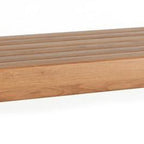30" Brown Solid Wood Wall Mounted Floating Shelf