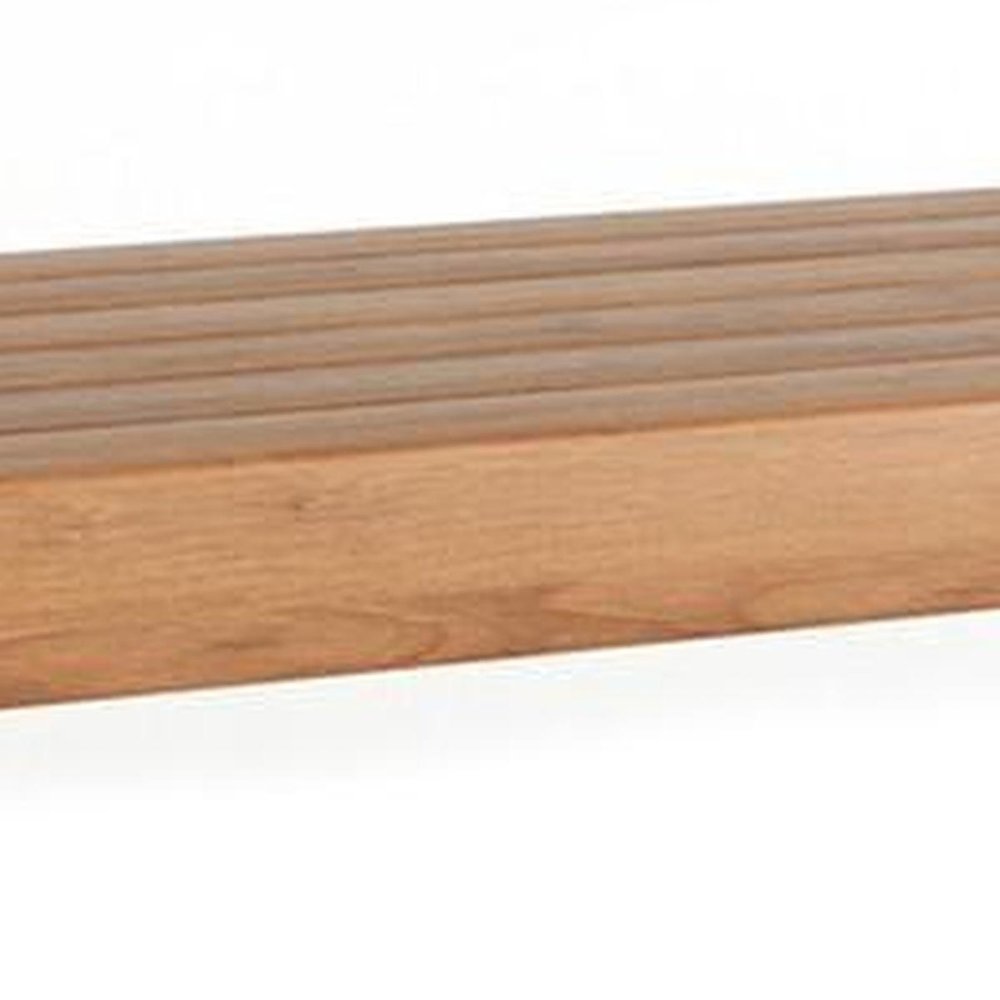 30" Brown Solid Wood Wall Mounted Floating Shelf