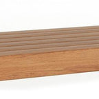 30" Brown Solid Wood Wall Mounted Floating Shelf