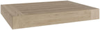 12" Brown Solid Wood Wall Mounted Floating Shelf