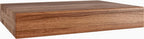 24" Brown Solid Wood Wall Mounted Floating Shelf