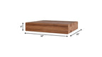 24" Brown Solid Wood Wall Mounted Floating Shelf