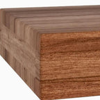 24" Brown Solid Wood Wall Mounted Floating Shelf