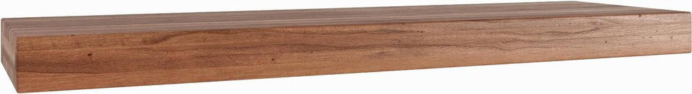 24" Brown Solid Wood Wall Mounted Floating Shelf