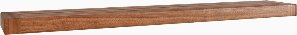 36" Brown Solid Wood Wall Mounted Floating Shelf