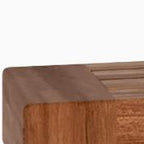 36" Brown Solid Wood Wall Mounted Floating Shelf