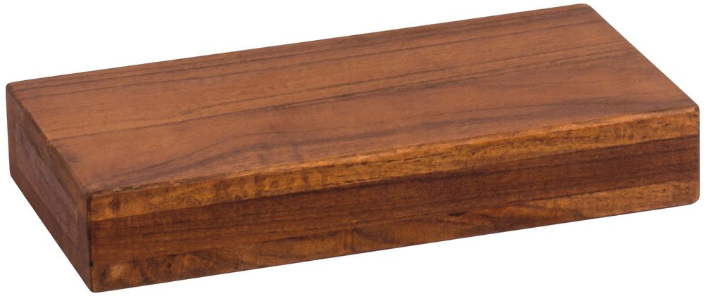 12" Brown Solid Wood Wall Mounted Floating Shelf